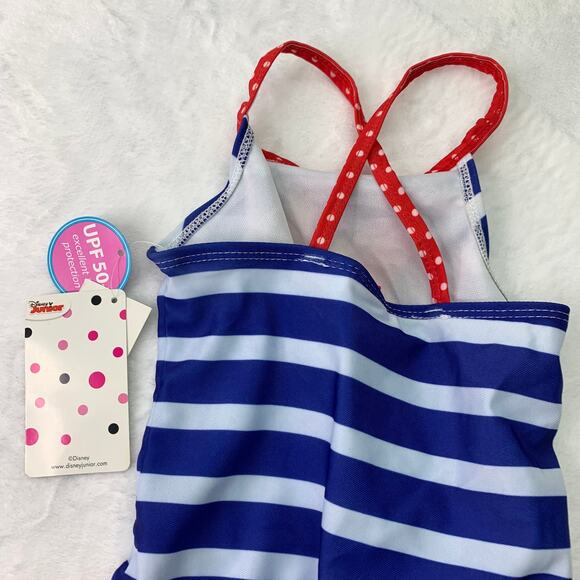 NWT Minnie Mouse Girls 2T Toddler Swimsuit Red White Blue Summer Swim - Picture 3 of 8